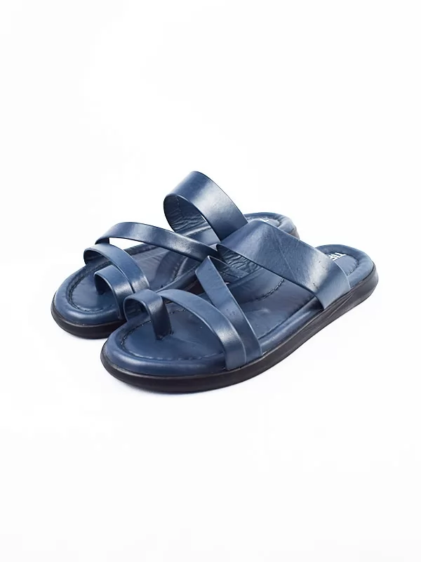 SANDAL HOMME R13 BLEU CUIR  .......... miniature